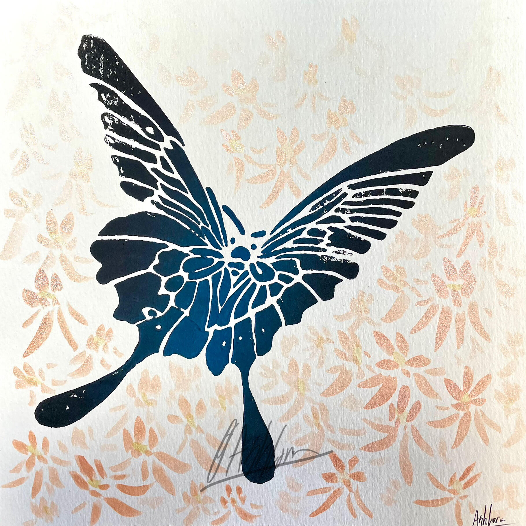 Blue Morpho in Milkweed