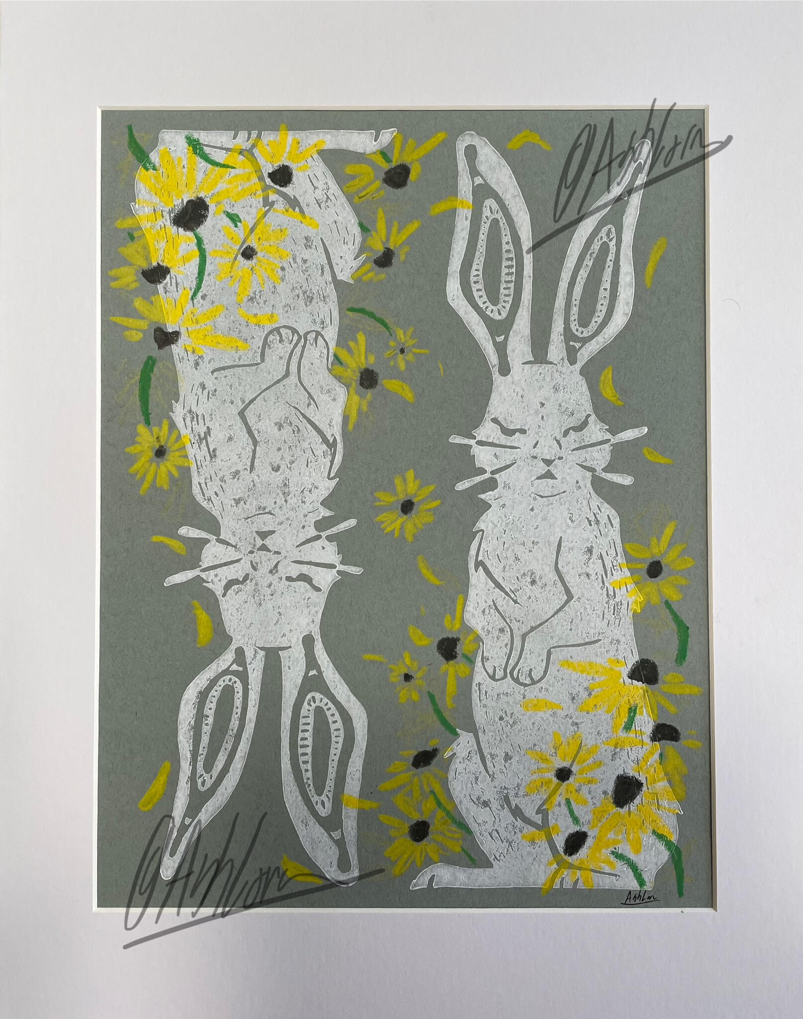 Rabbit In Black Eyed Susans